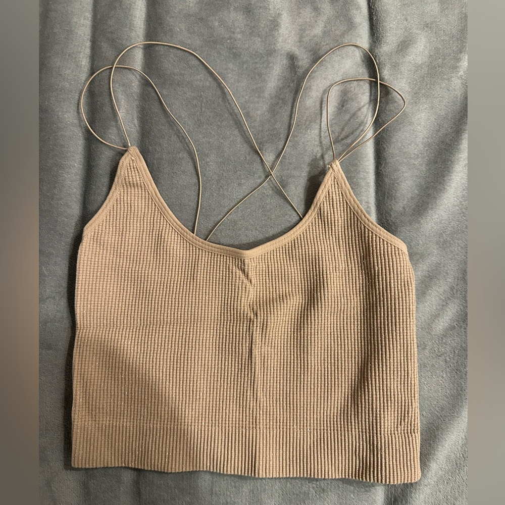 Urban Outfitters Out From Under Beige Ribbed Cami Top